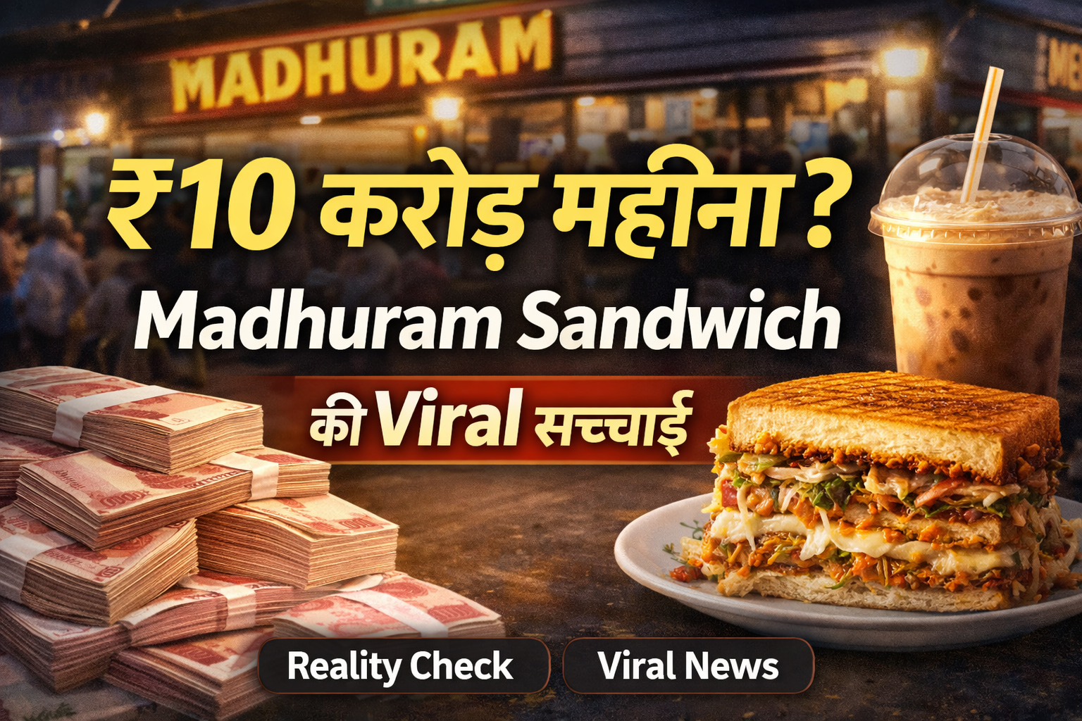 Sandwich |क्या सच में Madhuram Sandwich हर महीने ₹10 करोड़ कमाता है? वायरल वीडियो की पूरी सच्चाई सामने आई